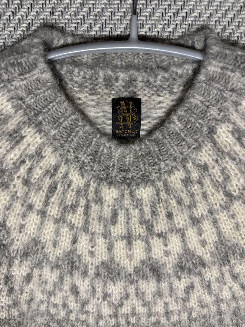 バトナーBATONER MOHAIR NORDIC CREW NECK