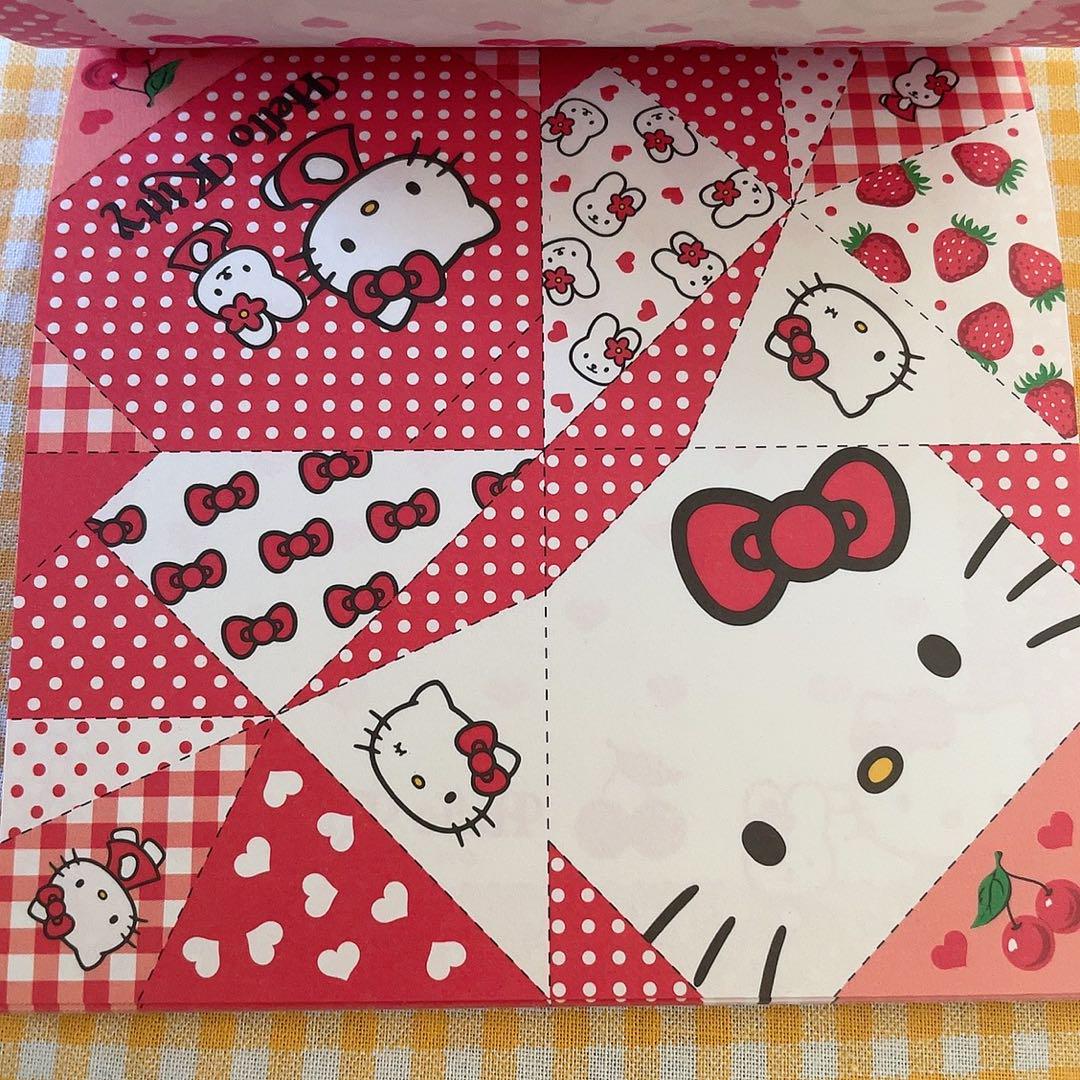 平成　レトロ　メモ帳　キティ　ウェイトレス　ダイカット