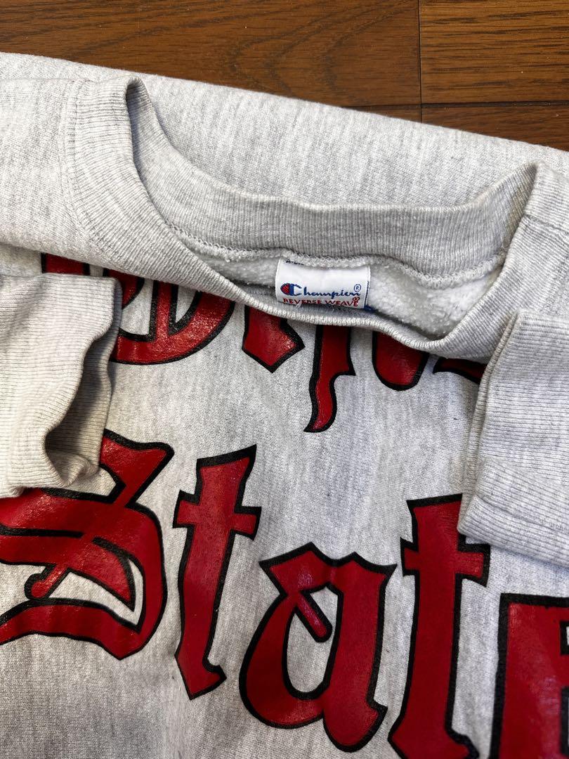 Champion リバースウィーブ オハイオ 刺繍タグ90s袖目無し L
