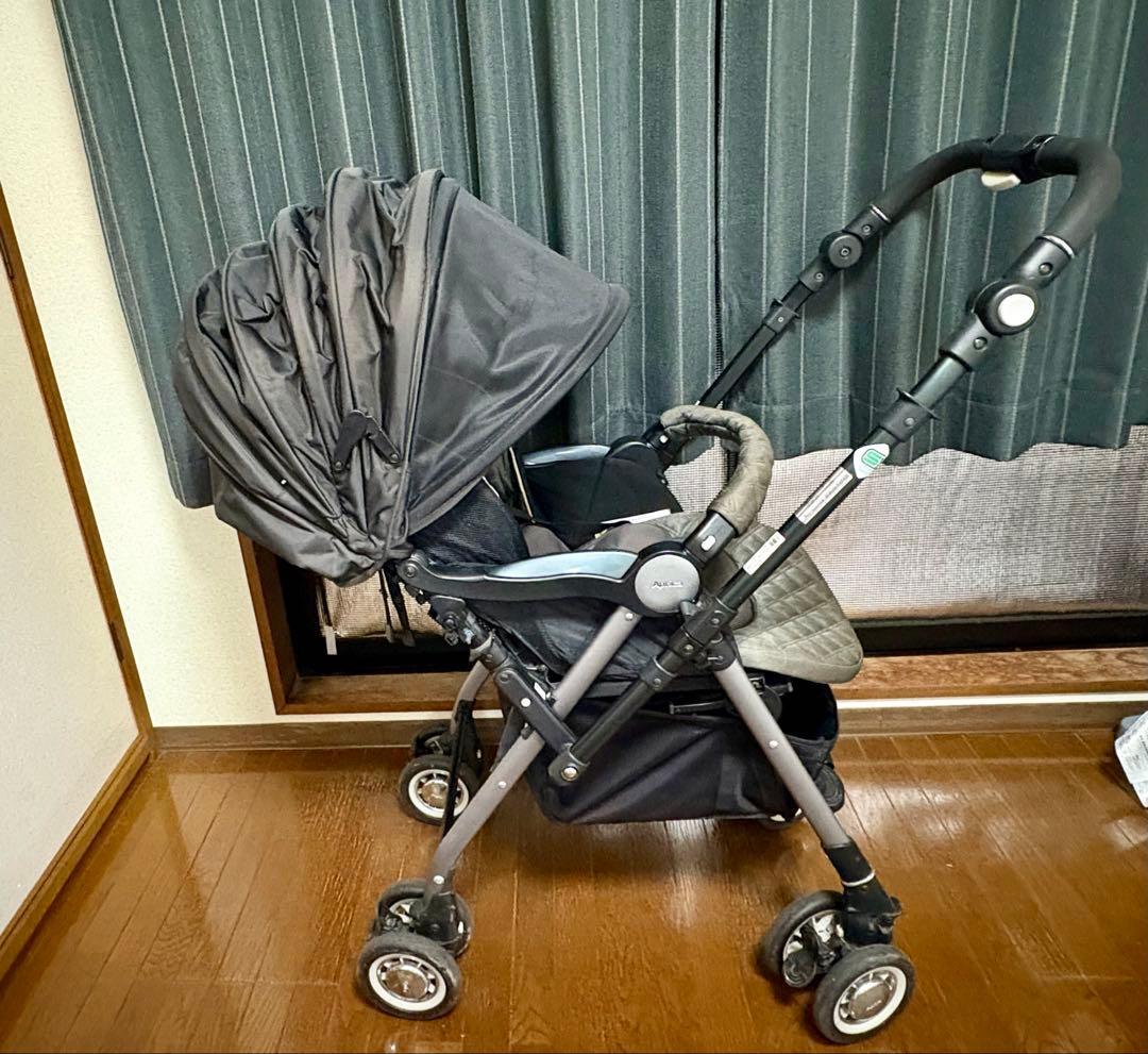 【美品】Aprica ソラリアプレミアム ブラック ベビーカー