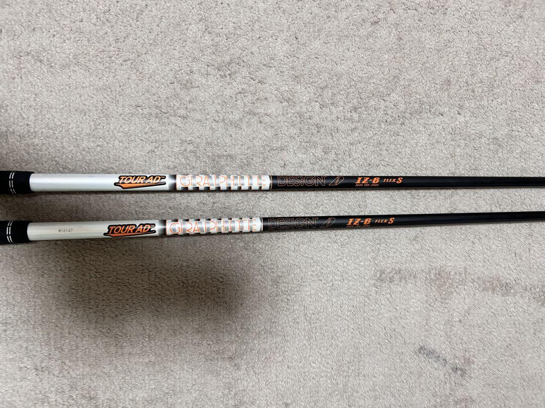TOUR AD IZ6Sシャフト2本セットフレックスSウッド用pingスリーブ付
