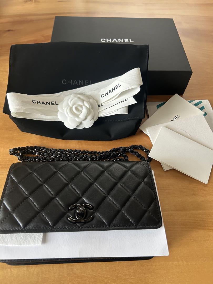 CHANEL チェーンウォレット　オールブラック　新品未使用