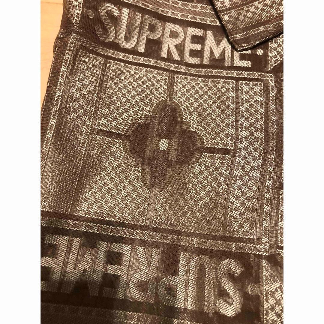 ★【新品】Supreme Tray Jacquard S/S Shirt Tan