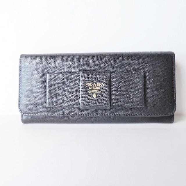 PRADA(プラダ) 長財布 - 1M1132 黒 レザー