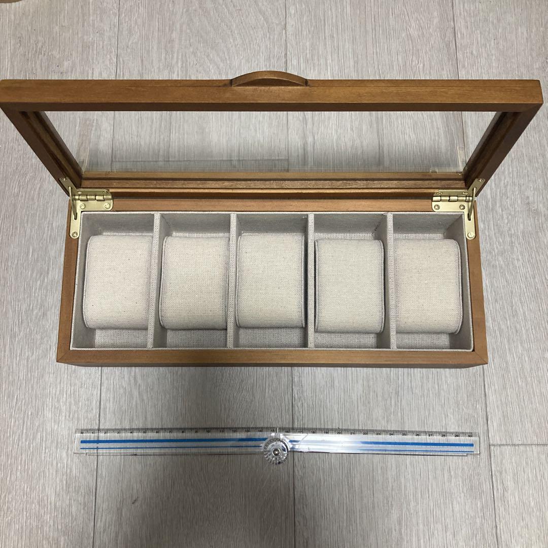 ZARAホーム腕時計収納ボックス 木製 フタ付き
