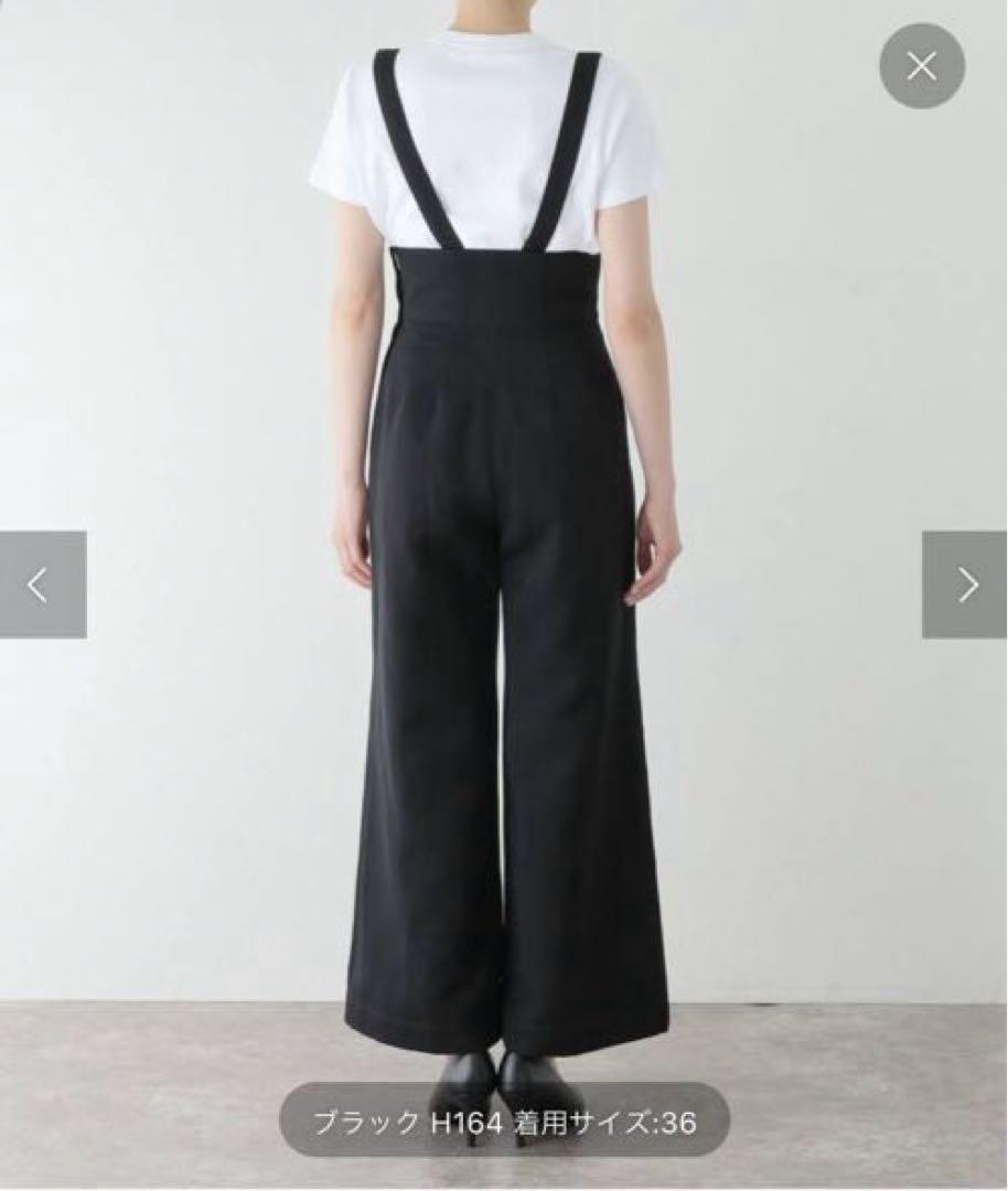 美品【Noble】ハイウェストサロペットパンツ 38サイズ 画像3