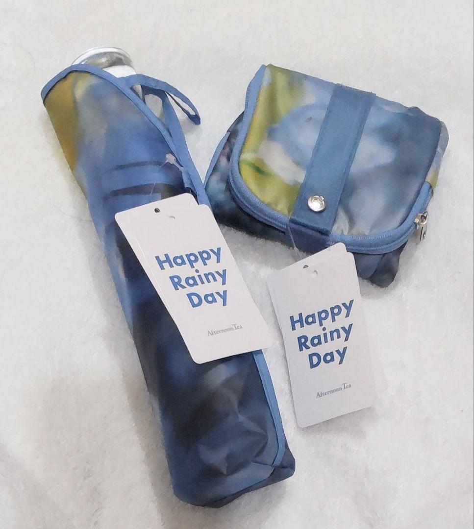 【タグ付き】フラワー＆スカイクリア傘カバー + 折りたたみ傘雨傘 バラ売り可