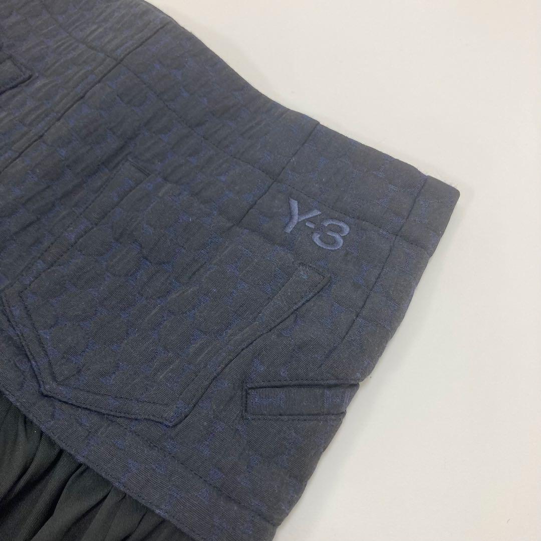 Y-3×adidas アディダス☆アシンメトリースカート見せパンツ XS