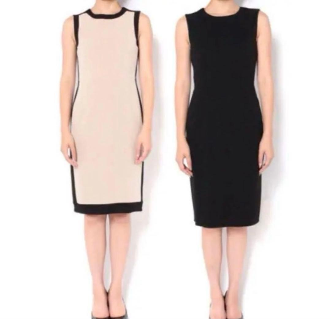 PEELSLOWLY リバーシブル ワンピース 36／ベージュブラック