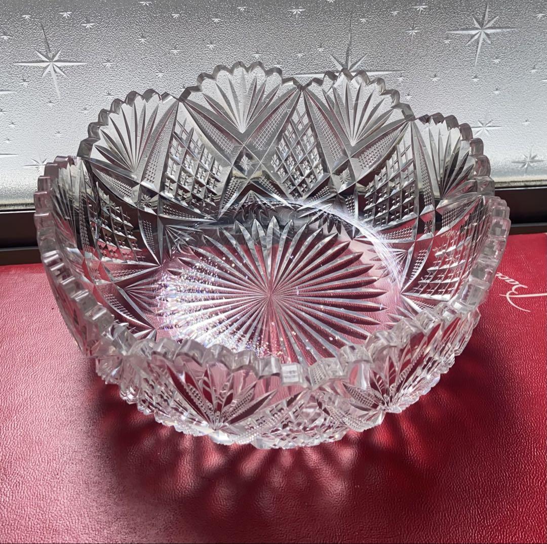 バカラ 大型切子鉢　ボウル Baccarat アンティーク品