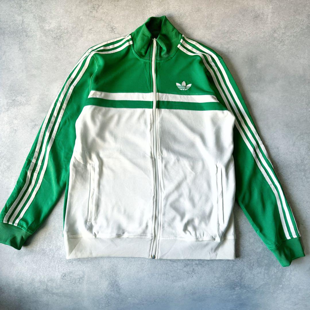 adidas アディダス トラックジャケット Mサイズ 古着 グリーン