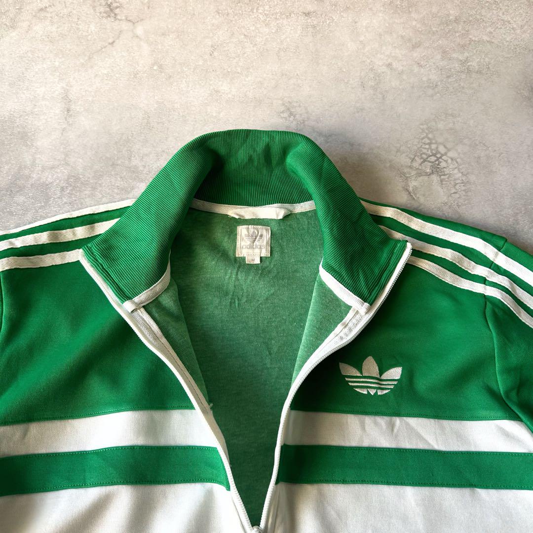 adidas アディダス トラックジャケット Mサイズ 古着 グリーン
