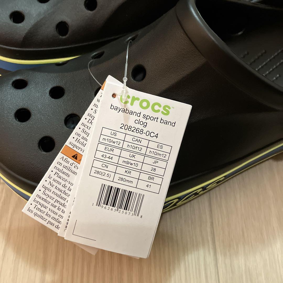 新品 28㎝ クロックス バヤバンド スポーツ バンド クロッグ ブラック