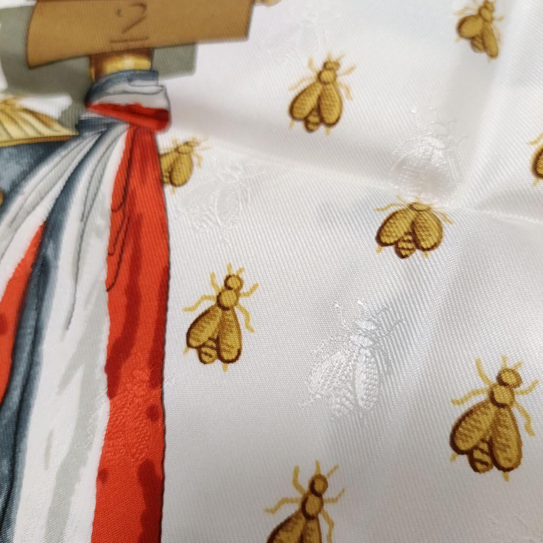 HERMES エルメス ナポレオン 大判 スカーフ シルク ブル―系