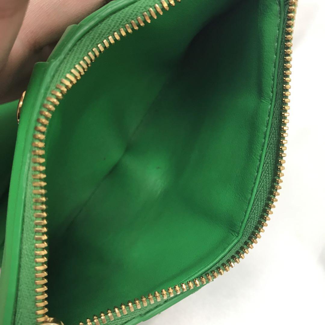 BOTTEGA VENETA カセット 二つ折り ミディアムウォレット グリーン