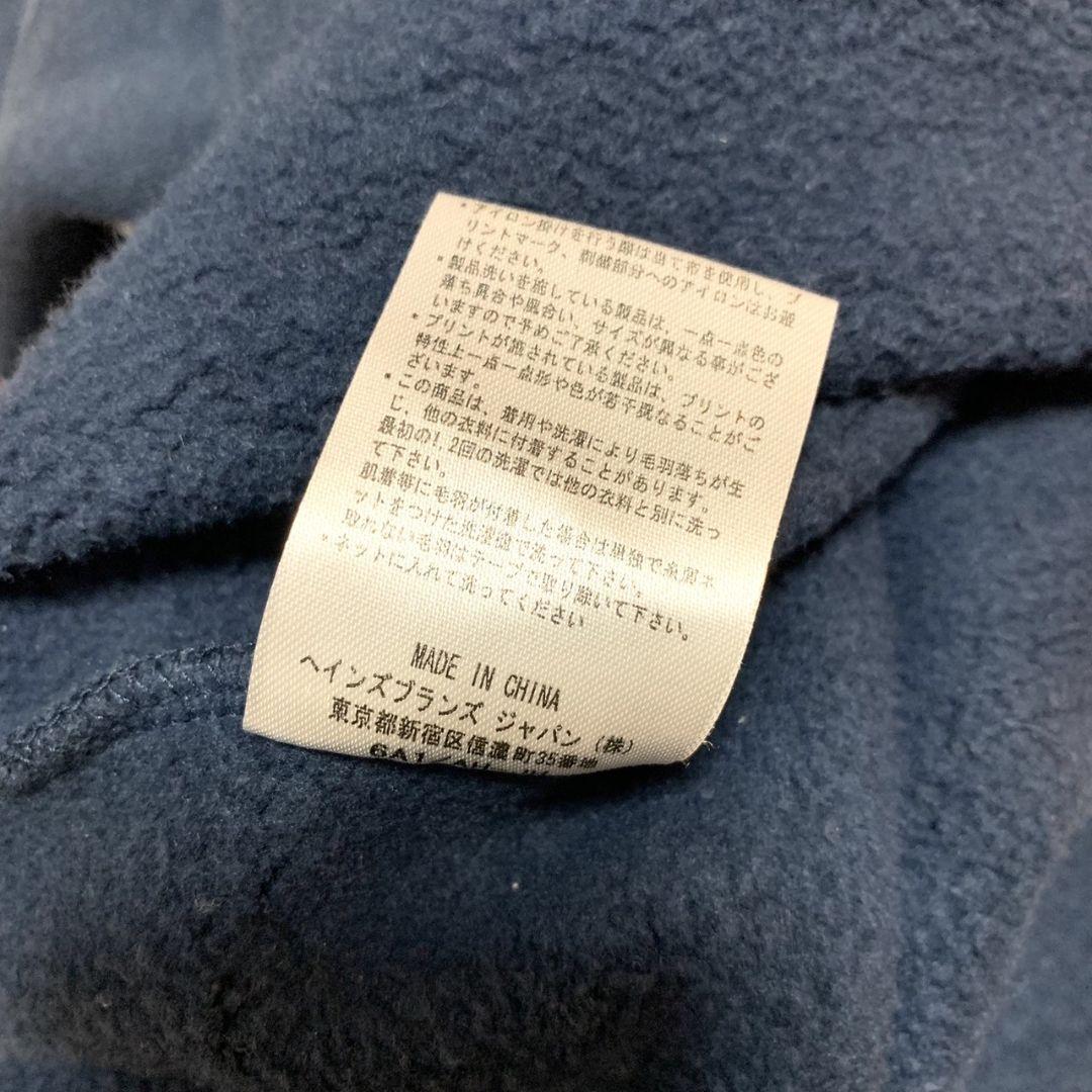 【古着】 チャンピオン デカワッペン フーディー ネイビー 肉厚 サイズM