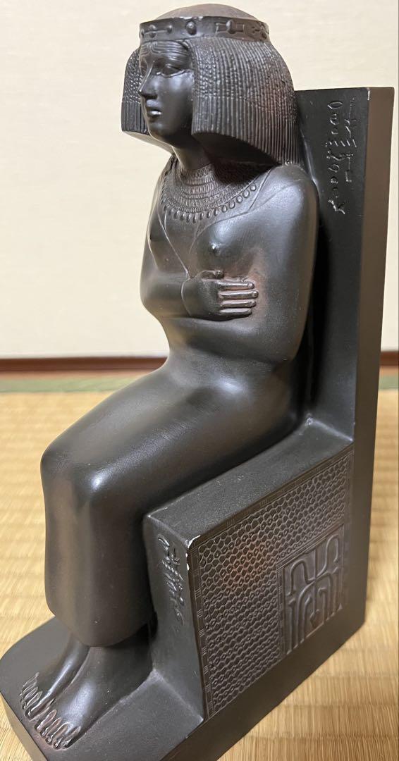 古代エジプトのファラオ　カフラー王とネフェルト王妃　ブックエンド　置物 ブックエンド 古代エジプトのファラオ カフラー王とネフェルト