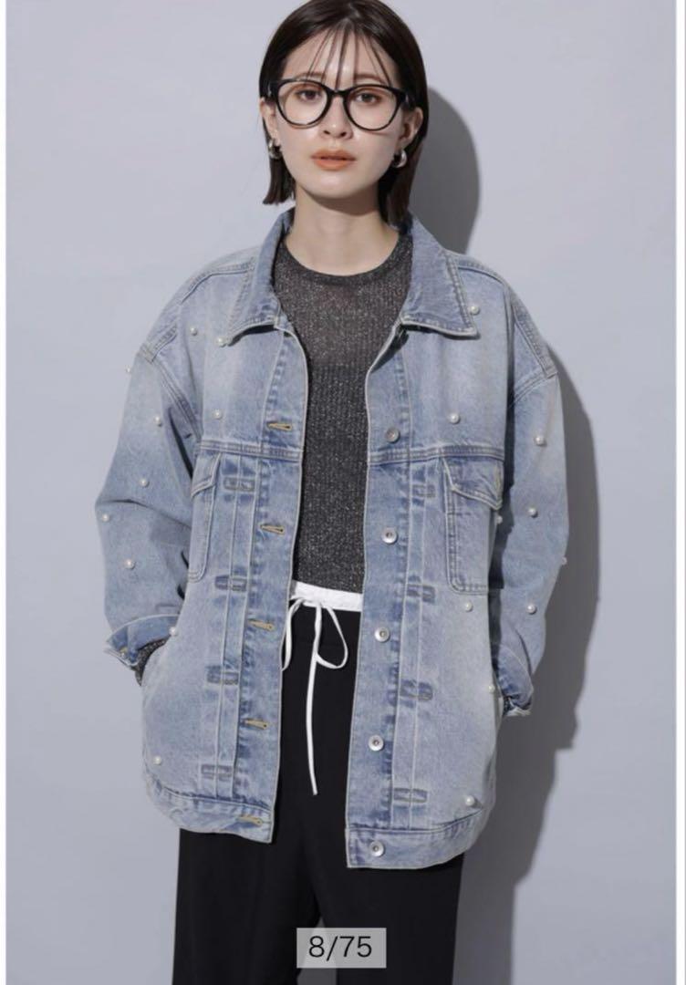 【美品】 Arpege story パール付きBIG Gジャン デニムジャケット Arpege storyパール付きBIG Gジャン Sサイズ - メルカリ