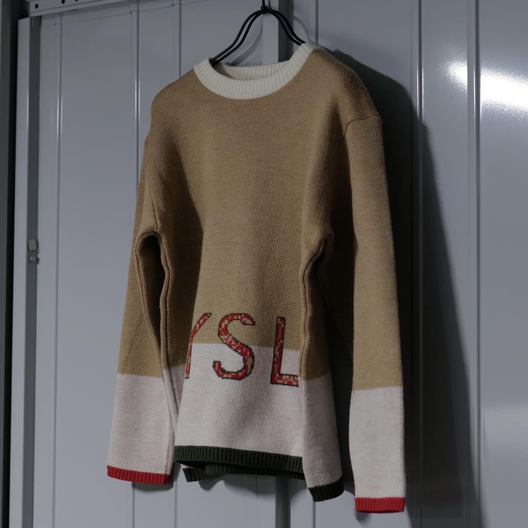 yves saint laurent サンローラン YSL ロゴ ニット