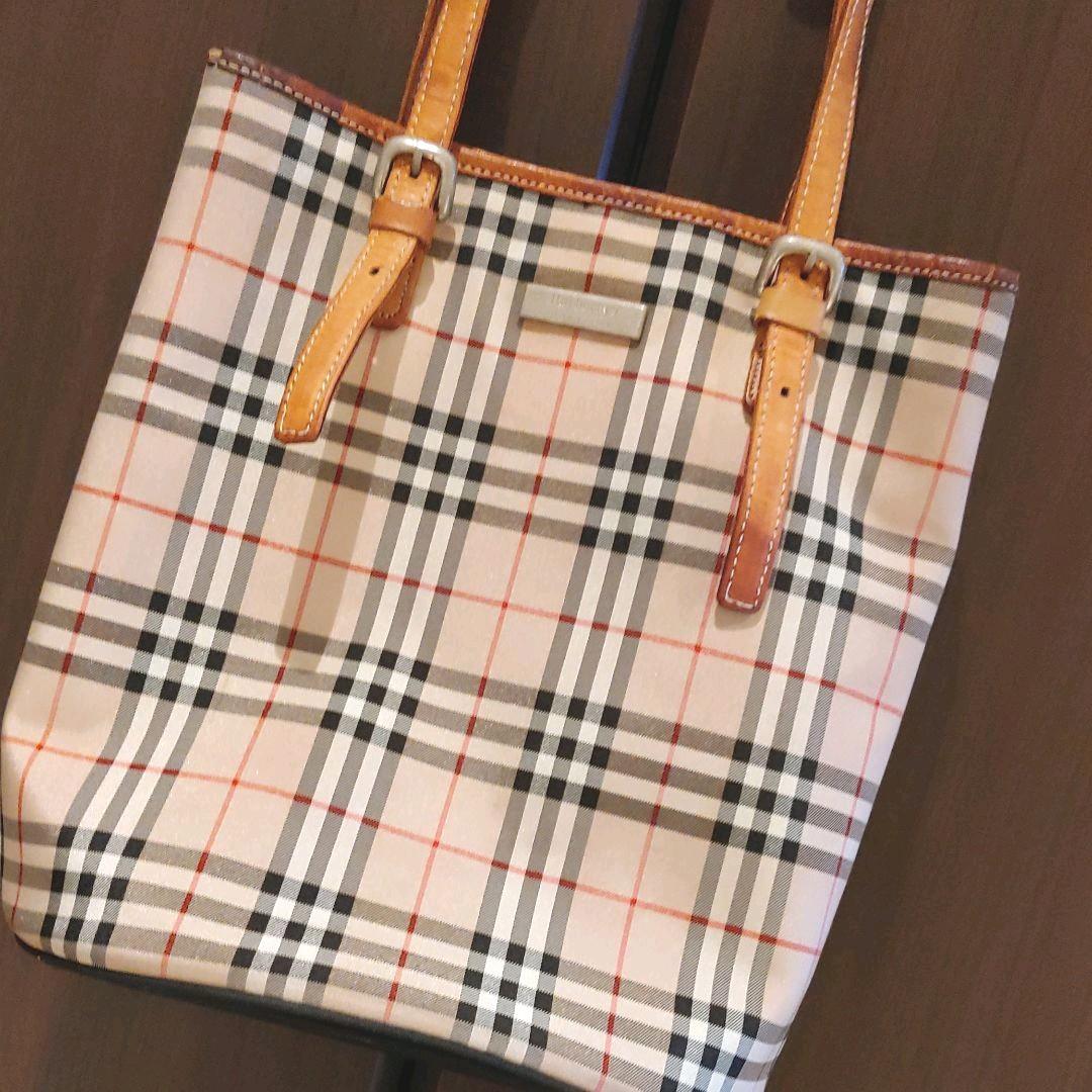 希少 美品【Burberrys】ノバチェック レザー バッグ
