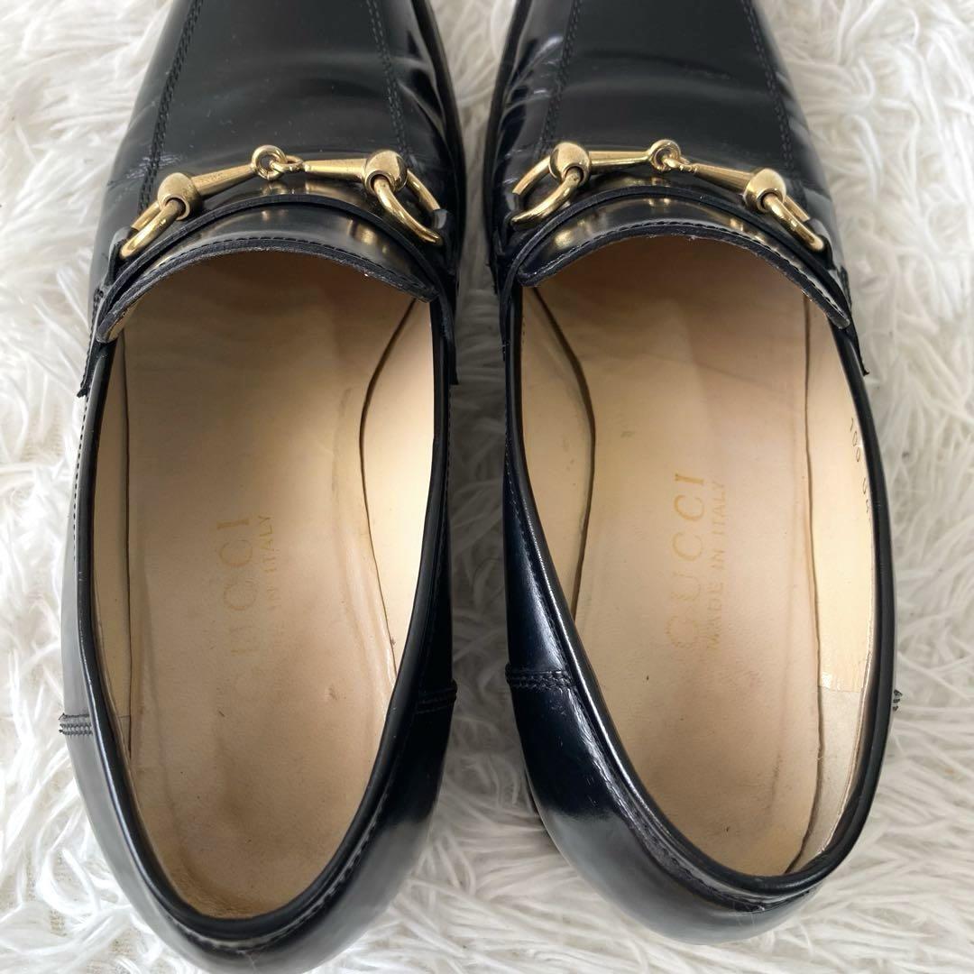 美品✨GUCCI グッチ ホースビット ローファー 黒 金 レザー 36