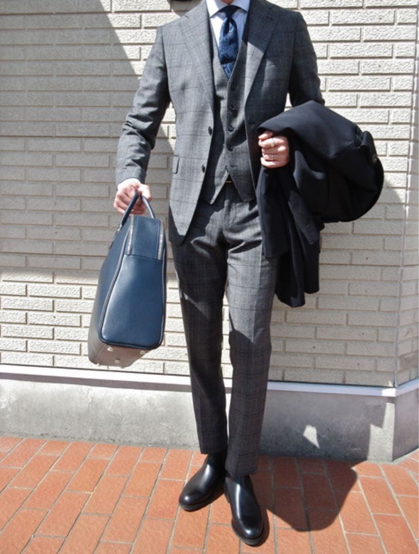 希少品 /cisei ビジネス/ブリーフケース シボ革 ブラウン