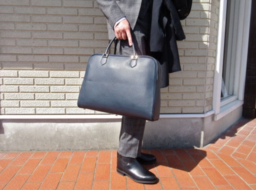 希少品 /cisei ビジネス/ブリーフケース シボ革 ブラウン