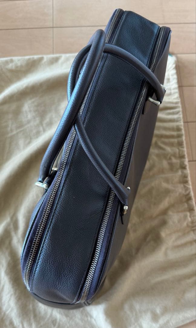 希少品 /cisei ビジネス/ブリーフケース シボ革 ブラウン