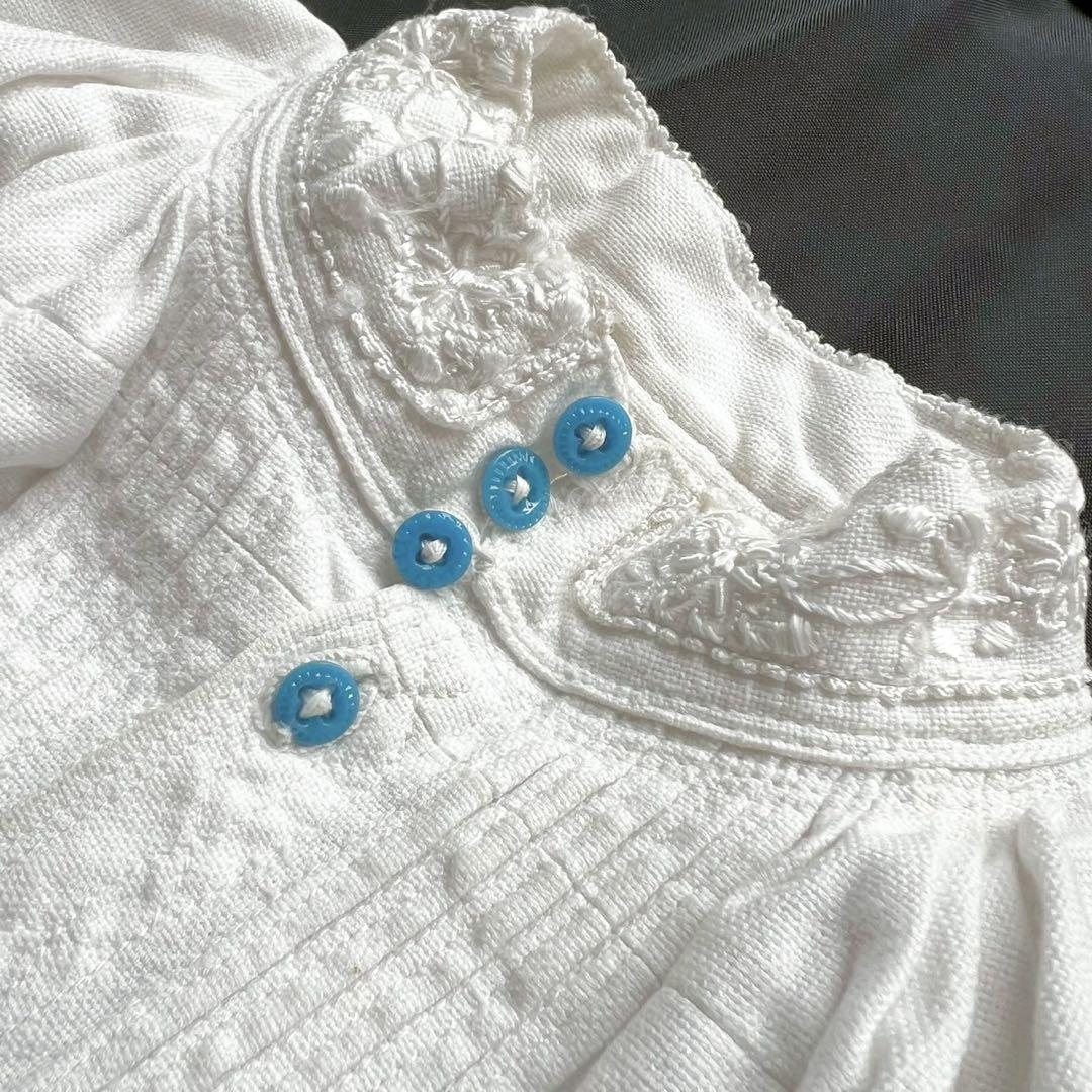 ルーマニア刺繍 ヴィンテージ 1940s フラワーレース チュニックブラウス ルーマニア刺繍 ヴィンテージ 1940s フラワーレース チュニック