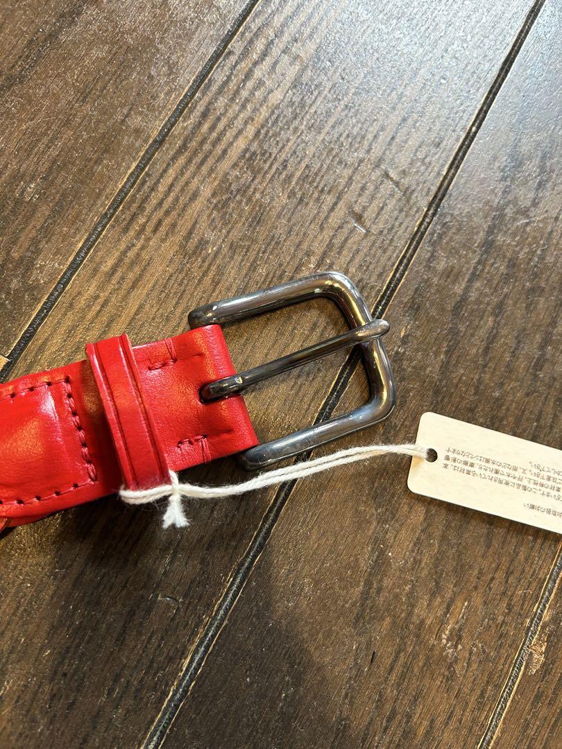 ホワイトハウスコックス　レッドレザーベルト 新品未使用