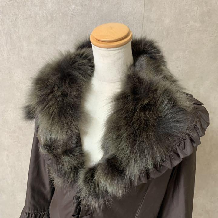 格安定番 美品 ダウン ジャケット コート 茶 L2vsS-m43286555491 BALMAIN バルマン シルク ファー 限定セール