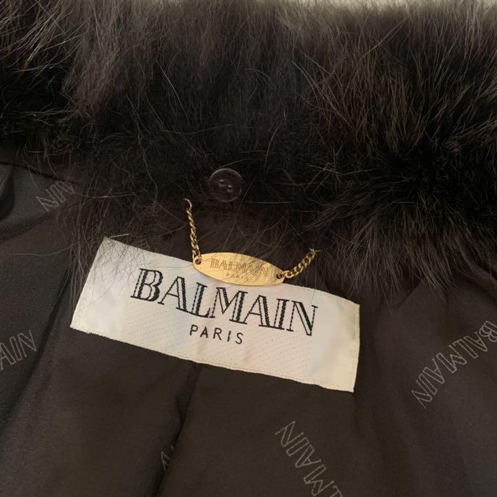 格安定番 美品 ダウン ジャケット コート 茶 L2vsS-m43286555491 BALMAIN バルマン シルク ファー 限定セール