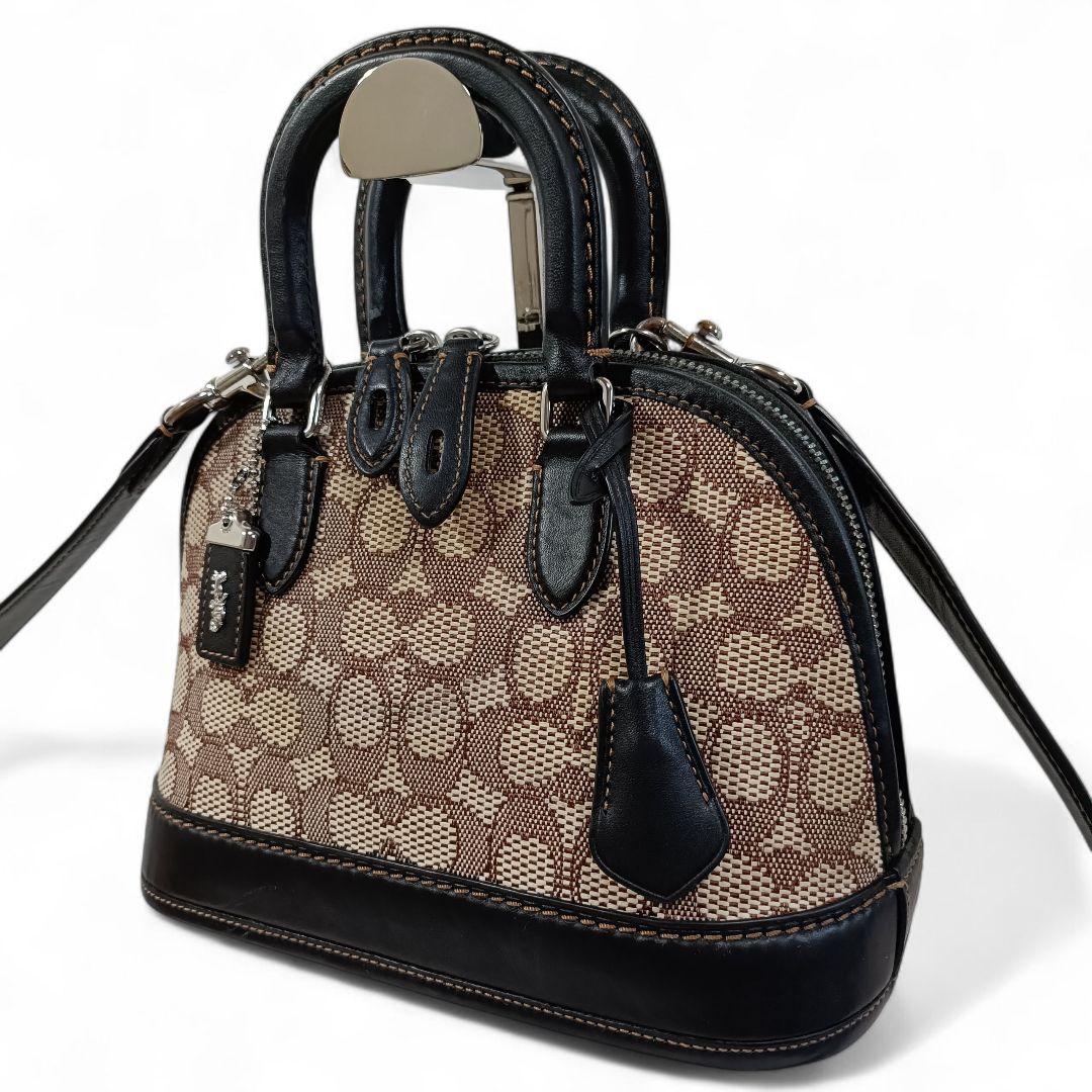 正規品 コーチ ハンドバッグ 2way ショルダー付き シグネチャー レヴェル