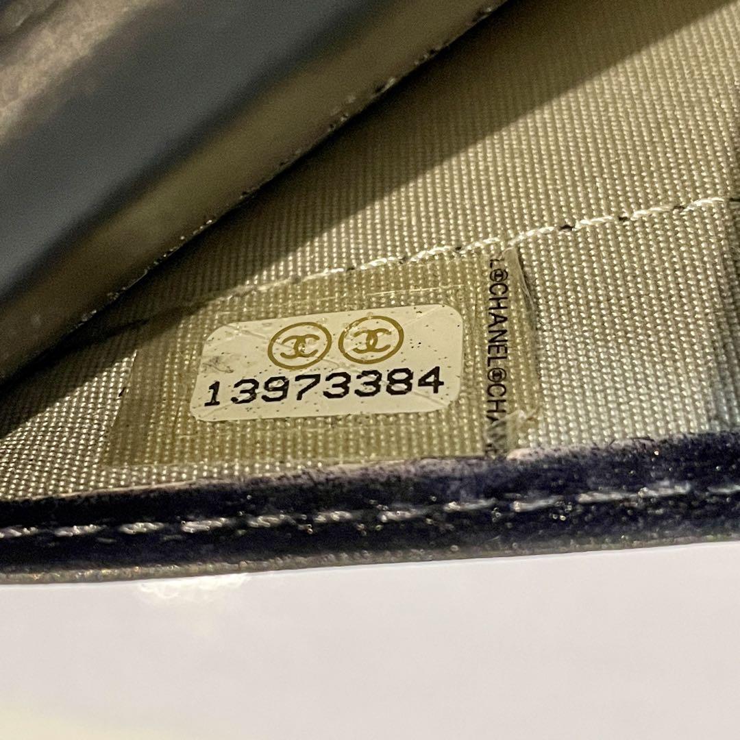 シャネル CHANEL 長財布　黒　シルバー金具