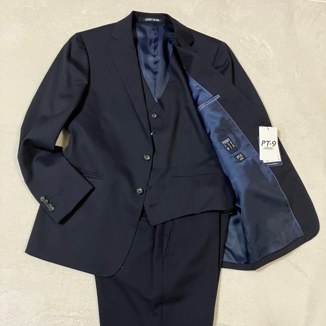 【未使用】パーソンズ フォー メン 3ピース スーツ ネイビー PT-9
