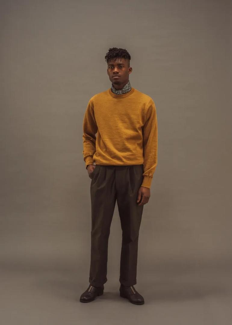 【在庫あり】 PHIGVEL W/L ハイゲージニット KNIT CREWNECK トップス
