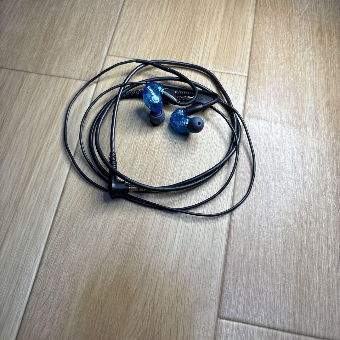 SHURE SE215 イヤホン　ブルー