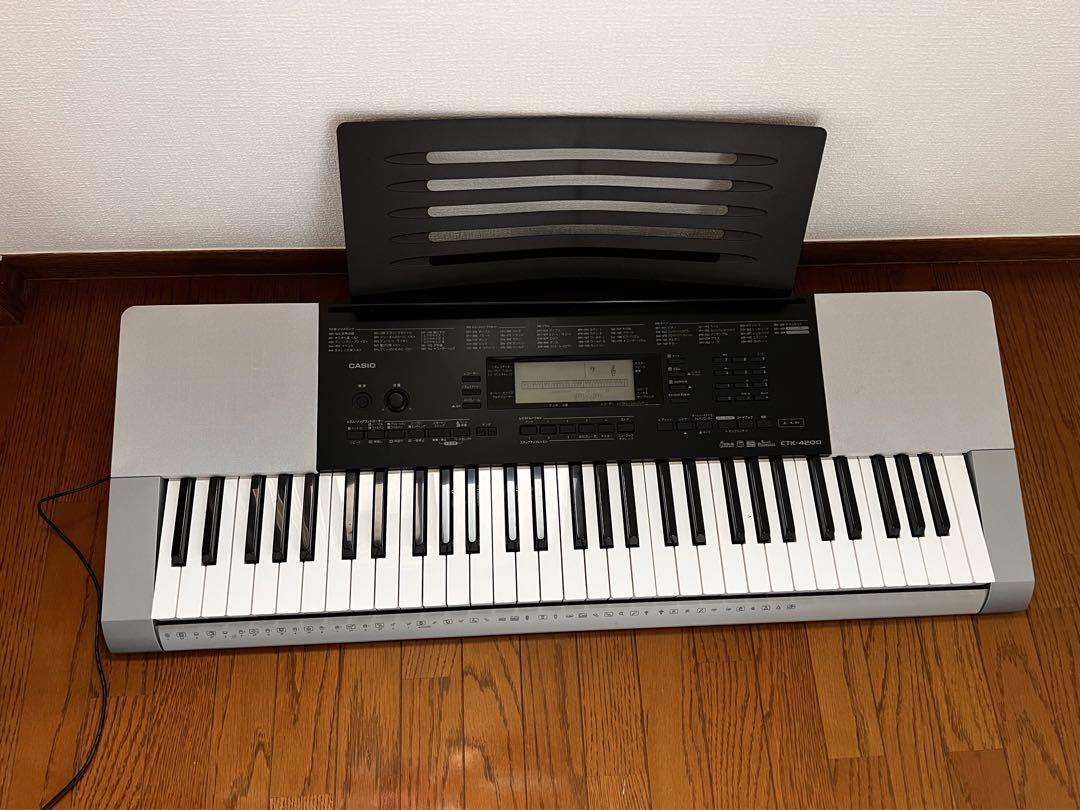 カシオ キーボード 電子ピアノ 美品 電化製品 変換プラグ付き