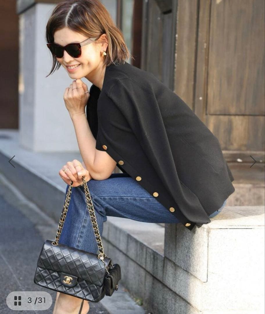 Deuxieme Classe スリム クロップドデニム