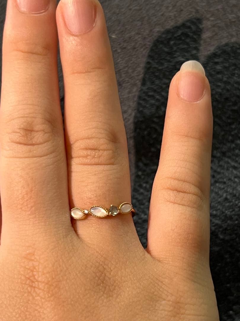 アガットラブラドライトリング9号