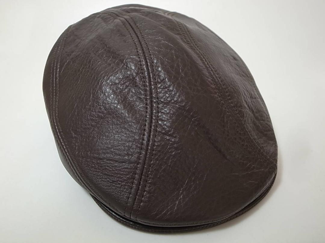 新品ニューヨークハットUSA製Lamba 1900本革製ハンチング 茶 L XL