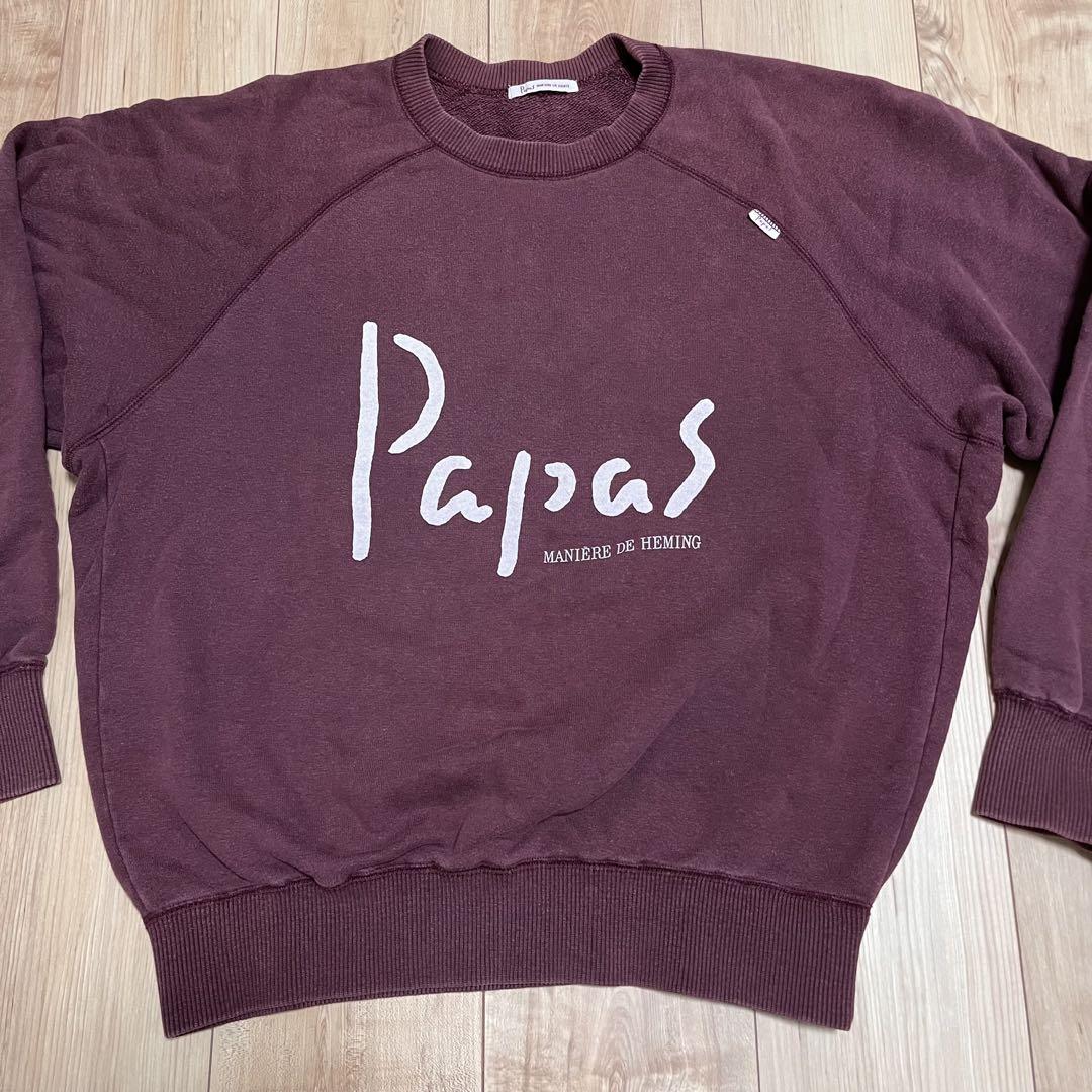 Papas パパス　ロゴ　スウェット　トレーナー