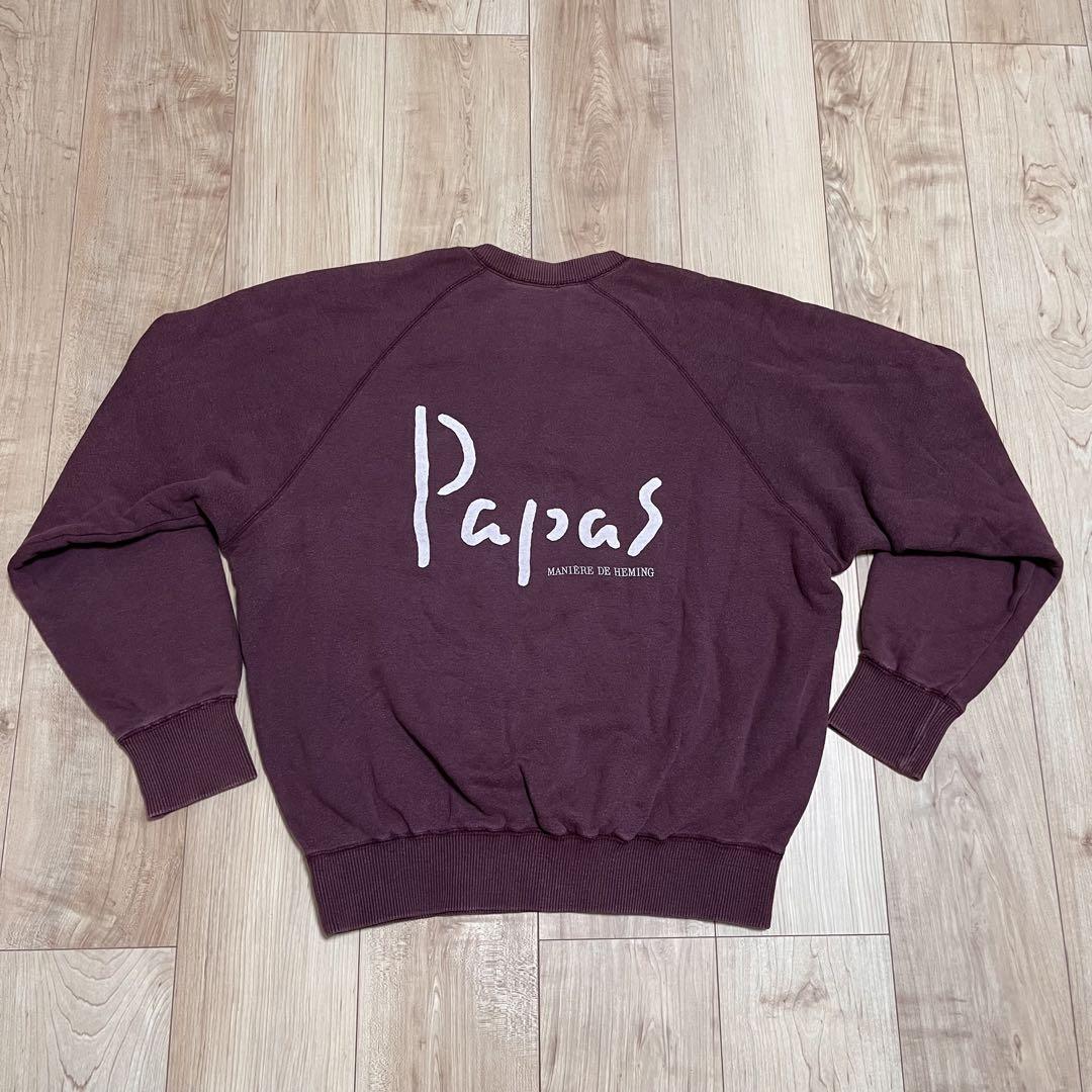 Papas パパス　ロゴ　スウェット　トレーナー