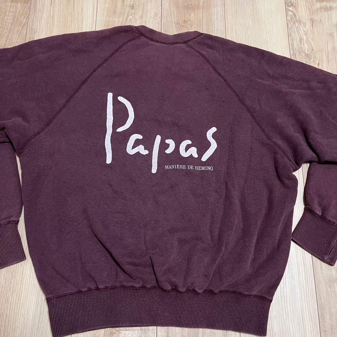 Papas パパス　ロゴ　スウェット　トレーナー