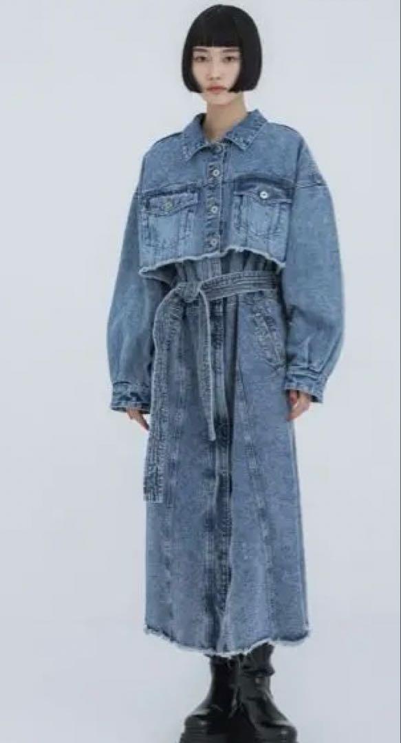 AMERI　MANY WAY VERSATILE DENIM COAT　Sブルー AMERI⭐︎MANY WAY VERSATILE DENIM COAT - メルカリ