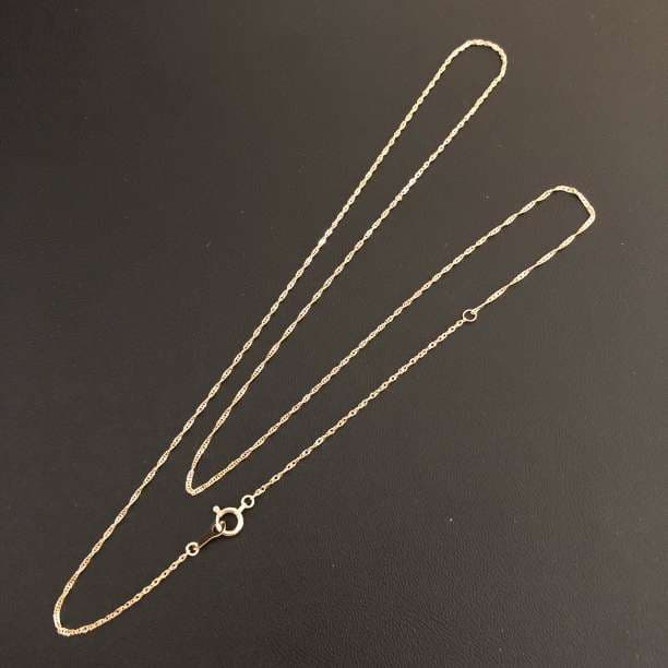 ★【本物/正規品】18金/K18/スクリューチェーンネックレス/60cm1208