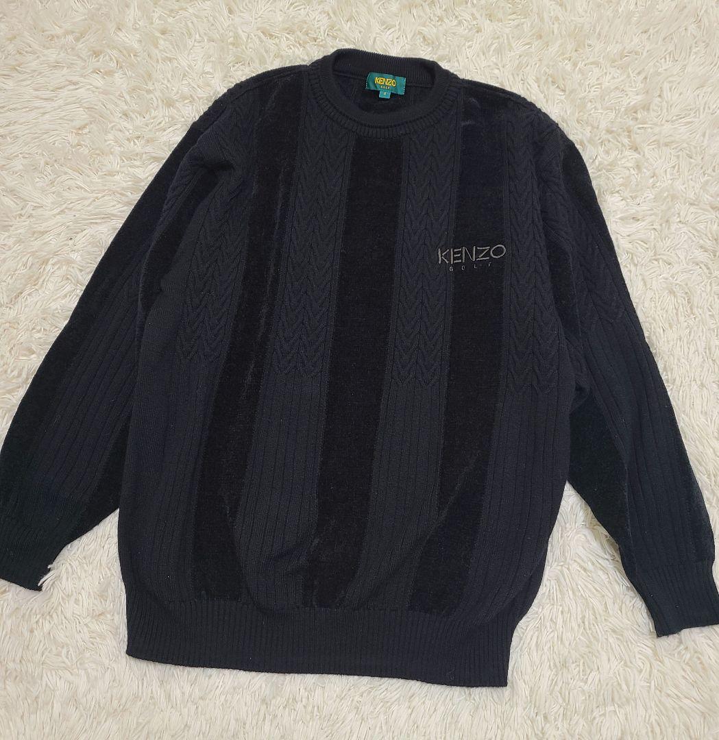 KENZO GOLF ブラックニットセーター サイズ4安く 買う