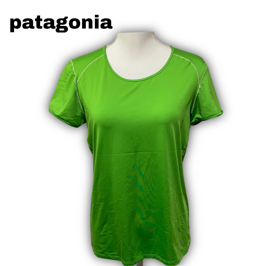 2160★ 【patagonia】 Tシャツ ストレッチ グリーン スポーツ L