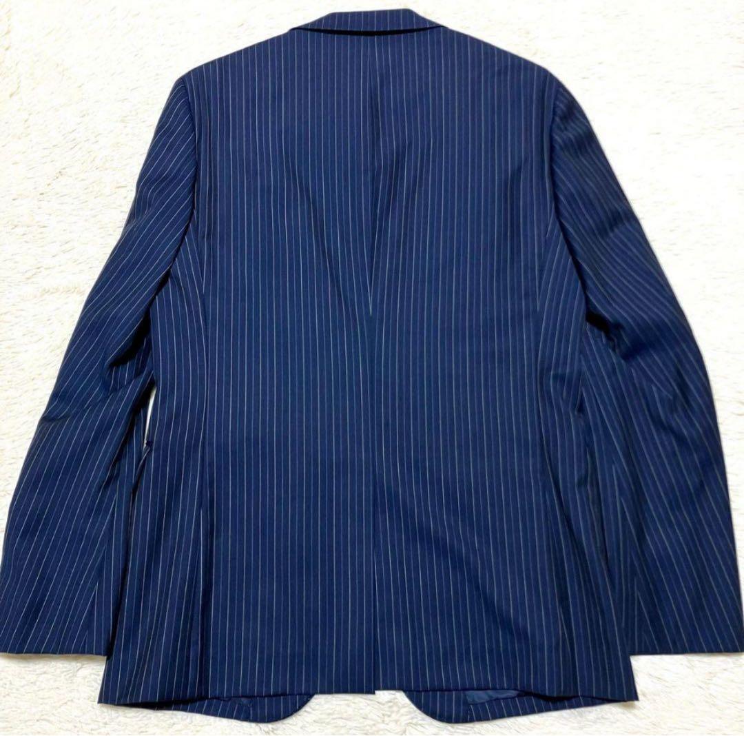 極美品☆タケオキクチ☆スーツセットアップ☆高級ドーメル生地☆ネイビー☆グリーン DORMEUIL】リップストップ カラー スーツ（スーツセット