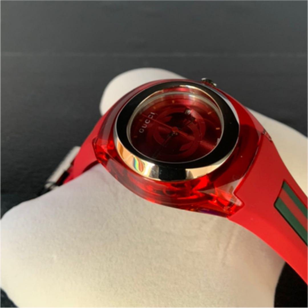 限定セールHOT GUCCI グッチ SYNC シンク レッド YA137303 36mm BqaPS-m43295091705 超歓迎在庫